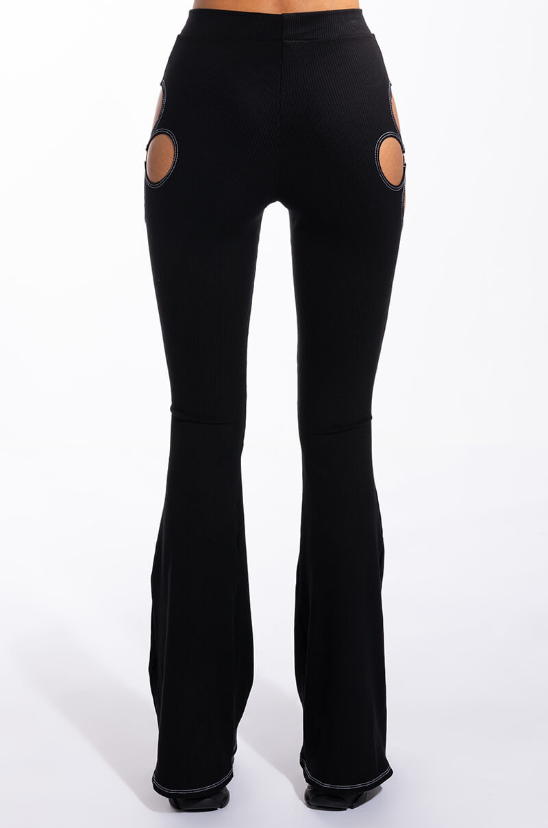 KYLIE CUT OUT RIBBED PANT