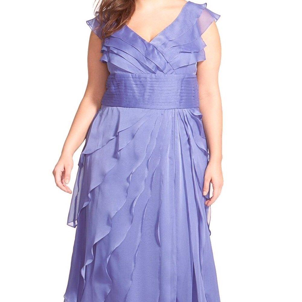 Adrianna Papell - V Neck Empire Tiered A-line Dress 81844461SC