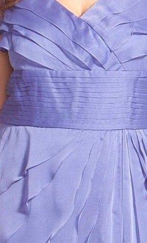 Adrianna Papell - V Neck Empire Tiered A-line Dress 81844461SC