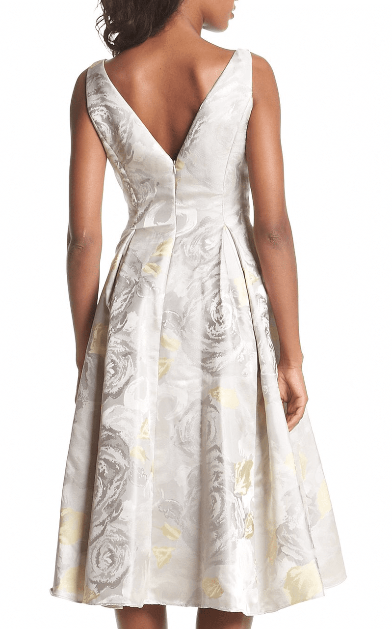 Adrianna Papell - Floral Printed Pleated A-line Dress 41889270SC